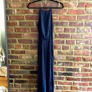 Navy blue maxi with side slits
